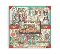 Stamperia - Scrapbook Paper Pad for Scrapbooking, Albums, Card Making, Bullet Journalling and More, Acid Free, Single Face, Perfect for Hobbies, Crafts, and Gifting (Furry Friends) (20.3 x 20.3cm)