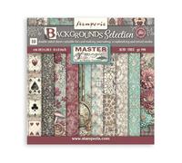 Stamperia - Scrapbook Paper Pad for Scrapbooking, Albums, Cards, Bullet Journals, and More, Acid Free, Double-Sided, Perfect for Crafts and Gifting (Master of Magic, Backgrounds) (20.3 x 20.3cm)