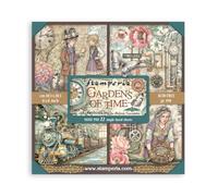 Stamperia - Scrapbook Paper Pad for Scrapbooking, Albums, Cards, Bullet Journals and More, Acid Free, Single Face, Perfect for Hobbies, Crafts, and Gifting (Gardens of Time) (20.3 x 20.3cm)