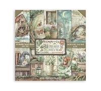 Stamperia - Scrapbook Paper Pad for Scrapbooks, Albums, Cards, Bullet Journals and More, Acid Free, Double-Sided, Perfect for Hobbies, Crafts, and Gifting (Herbarium Silvae) (20.3 x 20.3cm)