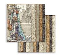 Stamperia Scrapbooking Papier Double Face-Lady Vagabond, Multicolore, 31,5 x 30,5 cm SBB762
