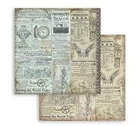 Stamperia Scrapbooking Papier Double Face-Sir Vagabond Le Voyageur, Multicolore, 31,5x30,5cm