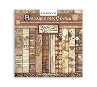 Stamperia Scrapbooking Petit Pad 10 feuilles cm 20,3 x 20,3 (8 pouces x 8 pouces) Sélection de fonds - Café et chocolat