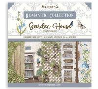 STAMPERIA Set 10 feuilles 30,5x30,5cm double face papier scrapbooking 190g, Romantic Garden House