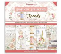 STAMPERIA Set 10feuilles 30,5x30,5cm double face papier scrapbooking 190g, Romantic Threads