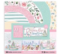 STAMPERIA Set 22feuilles 30,5x30,5cm recto papier scrapbooking 190g, Christmas Rose