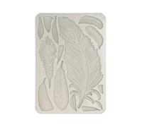 Stamperia - Silicon Mould A5 for Scrapbooking, Bullet Journals and More, Non-Stick Surface, Suitable for Air-Dry Clay, Resin and More, Perfect for Crafts and Gifting (Masquerade, Feathers)