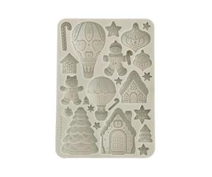 Stamperia - Silicon Mould A5 for Scrapbooking, Bullet Journals and More, Non-Stick Surface, Suitable for Air-Dry Clay, Resin and More, Perfect for Crafts and Gifting (Candy Christmas, Gingerbreads)