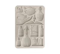 Stamperia - Silicon Mould A5 for Scrapbooks, Bullet Journals and More, Non-Stick Surface, Suitable for Air-Dry Clay, Resin and More, Perfect for Crafts and Gifting (Herbarium Silvae, Alchemy)