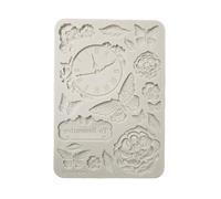 Stamperia - Silicon Mould A5 for Scrapbooks, Bullet Journals and More, Non-Stick Surface, Suitable for Air-Dry Clay, Resin and More, Perfect for Crafts and Gifting (Furry Friends, Clock)