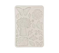 Stamperia - Silicon Mould A5 for Scrapbooks, Bullet Journals and More, Non-Stick Surface, Suitable for Air-Dry Clay, Resin and More, Perfect for Crafts and Gifting (Daisy Art, Daisy and Butterfly)