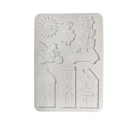 Stamperia - Silicon Mould A5 for Scrapbooks (Cozy Family, Birds) | For Bullet Journals and More, Non-Stick Surface, Suitable for Air-Dry Clay, Resin and More, Perfect for Crafts and Gifting