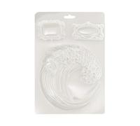 Stamperia - Soft Mould A5 for Scrapbooking, Albums, Bullet Journals and More, Suitable for Soft Clay, Ceramic Powder and More, Perfect for Hobbies, Crafts and Gifting (Silent Sea, Wave)