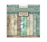 Stamperia, Songs of The Sea Backgrounds Lot de papier 20,3 x 20,3 cm