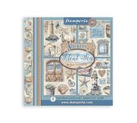 Stamperia - Stickers for Scrapbooking, Albums, Card Making, Bullet Journalling, and More, Acid Free, Pre-Cut, 4 Sheets, Self-Adhesive, Perfect for Hobbies, Crafts, and Gifting (Silent Sea)