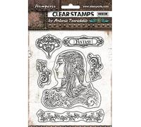 Stamperia Tampon acrylique Forêt magique Amazon, multicolore, 14 x 18 cm