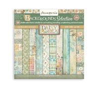 Stamperia - Tampon de papier de scrapbooking pour scrapbooking, albums, cartes, bullet journals et plus, sans acide, double face, parfait pour l'artisanat et le cadeau (sélection de fonds d'art