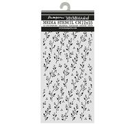 Stamperia - Thick Stencil for Scrapbooking (Cozy Family, Sprig Pattern) | For Albums, Cards, Bullet Journals, and More, Flexible Material, Easy to Clean, Perfect for Crafts and Gifting