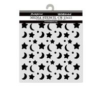 Stamperia - Thick Stencil for Scrapbooks, Albums, Cards, Bullet Journals, and More, Flexible Material, Easy to Clean, Perfect for Crafts and Gifting (Baby, Star and Moon)