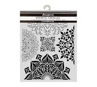 Stamperia - Thick Stencil for Scrapbooks, Albums, Cards, Bullet Journals, and More, Flexible Material, Easy to Clean, Perfect for Crafts and Gifting (Gardens of Time, Half Friezes)