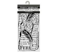 Stamperia - Thick Stencil for Scrapbooks, Albums, Cards, Bullet Journals, and More, Flexible Material, Easy to Clean, Perfect for Crafts and Gifting (All Around, Letter and Feathers)