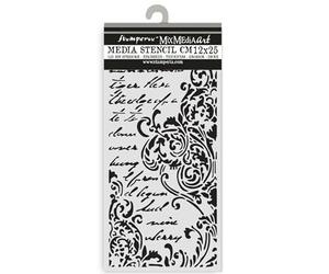 Stamperia - Thick Stencil for Scrapbooks, Albums, Cards, Bullet Journals, and More, Flexible Material, Easy to Clean, Perfect for Crafts and Gifting (Secret Diary, Frieze with Lettering)