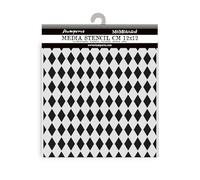 Stamperia - Thick Stencils for Scrapbooks, Albums, Cards, Bullet Journalling, and More, Flexible Material, Easy to Clean, Perfect for Hobbies, Crafts and Gifting (Alice in Christmas, Rhombus Pattern)