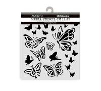 Stamperia - Thick Stencils for Scrapbooks, Albums, Cards, Bullet Journalling, and More, Flexible Material, Easy to Clean, Perfect for Hobbies, Crafts and Gifting (House of Roses, Papillon)