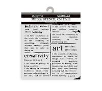 Stamperia - Thick Stencils for Scrapbooks, Albums, Cards, Bullet Journalling, and More, Flexible Material, Easy to Clean, Perfect for Crafts and Gifting (Favourites Refresh, Dictionary)