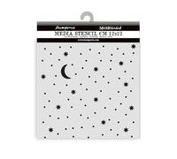 Stamperia - Thick Stencils for Scrapbooks, Albums, Cards, Bullet Journalling, and More, Flexible Material, Easy to Clean, Perfect for Hobbies, Crafts and Gifting (Alice in Christmas, Stars and Moon)