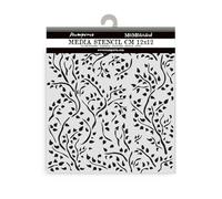 Stamperia - Thick Stencils for Scrapbooks, Albums, Cards, Bullet Journalling, and More, Flexible Material, Easy to Clean, Perfect for Hobbies, Crafts and Gifting (House of Roses, Branch Pattern)