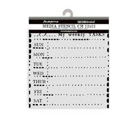 Stamperia - Thick Stencils for Scrapbooks, Albums, Cards, Bullet Journalling, and More, Flexible Material, Easy to Clean, Perfect for Crafts and Gifting (Favourites Refresh, Diary Weekly Planner)