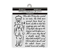 Stamperia - Thick Stencils for Scrapbooks, Albums, Cards, Bullet Journalling, and More, Flexible Material, Easy to Clean, Perfect for Hobbies, Crafts and Gifting (Alice in Christmas, Soldiers)