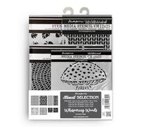 Stamperia - Thick Stencils for Scrapbooks, Albums, Cards, Bullet Journalling, and More, Flexible Material, Easy to Clean, Perfect for Hobbies, Crafts and Gifting (Whispering Woods) (Assortment, 8pcs)