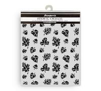 Stamperia - Thick Stencils for Scrapbooks, Albums, Cards, Bullet Journals, and More, Flexible Material, Easy to Clean, Perfect for Crafts and Gifting (Whispering Woods, Leaves and Acorns Pattern)