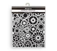 Stamperia - Thick Stencils for Scrapbooks, Albums, Cards, Bullet Journals, and More, Flexible Material, Easy to Clean, Perfect for Crafts and Gifting (Voyages Fantastiques, Gears)