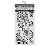 Stamperia - Thick Stencils for Scrapbooks, Albums, Cards, Bullet Journals, and More, Flexible Material, Easy to Clean, Perfect for Crafts and Gifting (Gear Up for Christmas, Gears)