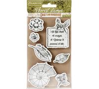 Stamperia Timbre Haute Déf. en caoutch. 10x16,5 cm-Botanique, Caoutchouc, Multi-Colored