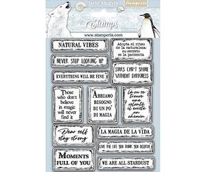 Stamperia Timbre Haute Déf. en caoutch. 14x18 cm-Citations, Multi-Colored