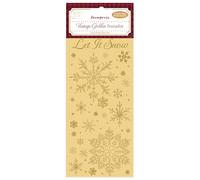 Stamperia - Vintage Golden Transfer for Scrapbooking, Albums, Card Making, Bullet Journalling and More, Golden Foil Transfer for Decoration, Easy to Apply (Let it Snow)