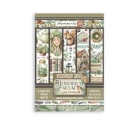 Stamperia - Washi Pad for Scrapbooks, Albums, Cards, Bullet Journals and More, Translucent and Easy to Cut, Acid Free, Perfect for Hobbies, Crafts, and Gifting (Herbarium Silvae) (A5) (8 Sheets)