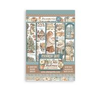Stamperia - Washi Pad pour scrapbooking, albums, cartes, bullet journals et plus encore, translucide et facile à découper, sans acide, parfait pour les loisirs, l'artisanat et les cadeaux (Noël blanc