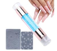 Stampers à ongles, outil de Stamper Nail - Empestation d'art stylos,Strinais embelli les stylos d'estampage à double fin pour les femmes manucure du salon de manucure