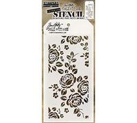 Stampers Anonymous_AGW AGTHS075 Tim Holtz Pochoir en matière synthétique Motif roses 28,4 x 11,4 x 0,1 cm