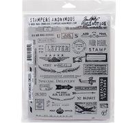 Stampers Anonymous _AGW Tampon étirable monté sur Correspondance, Gris, 17,8 x 21,6 cm