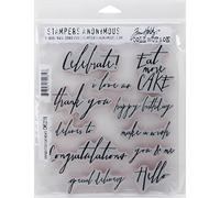 Stampers Anonymous _AGW Tampon monté avec Inscription Manuscrite