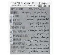 Stampers Anonymous Art Gone Wild Crazy Talk Lot de tampons Gris 17,8 x 21,6 cm