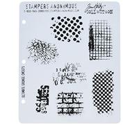Stampers Anonymous CMS-075 Tim Holtz Ensemble de tampons en caoutchouc étirable Motif Grunge
