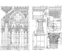 Stampers Anonymous CMS-369 Tim Holtz Tampon adhésif Architectural 17,8 x 21,6 cm, Caoutchouc, Architecture, Set de 2 Pièces