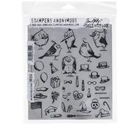 Stampers Anonymous emboutisseurs Anonyme Tim Holtz étirable tampons 7 x 21,5 cm Mini Oiseaux Crazy et Things